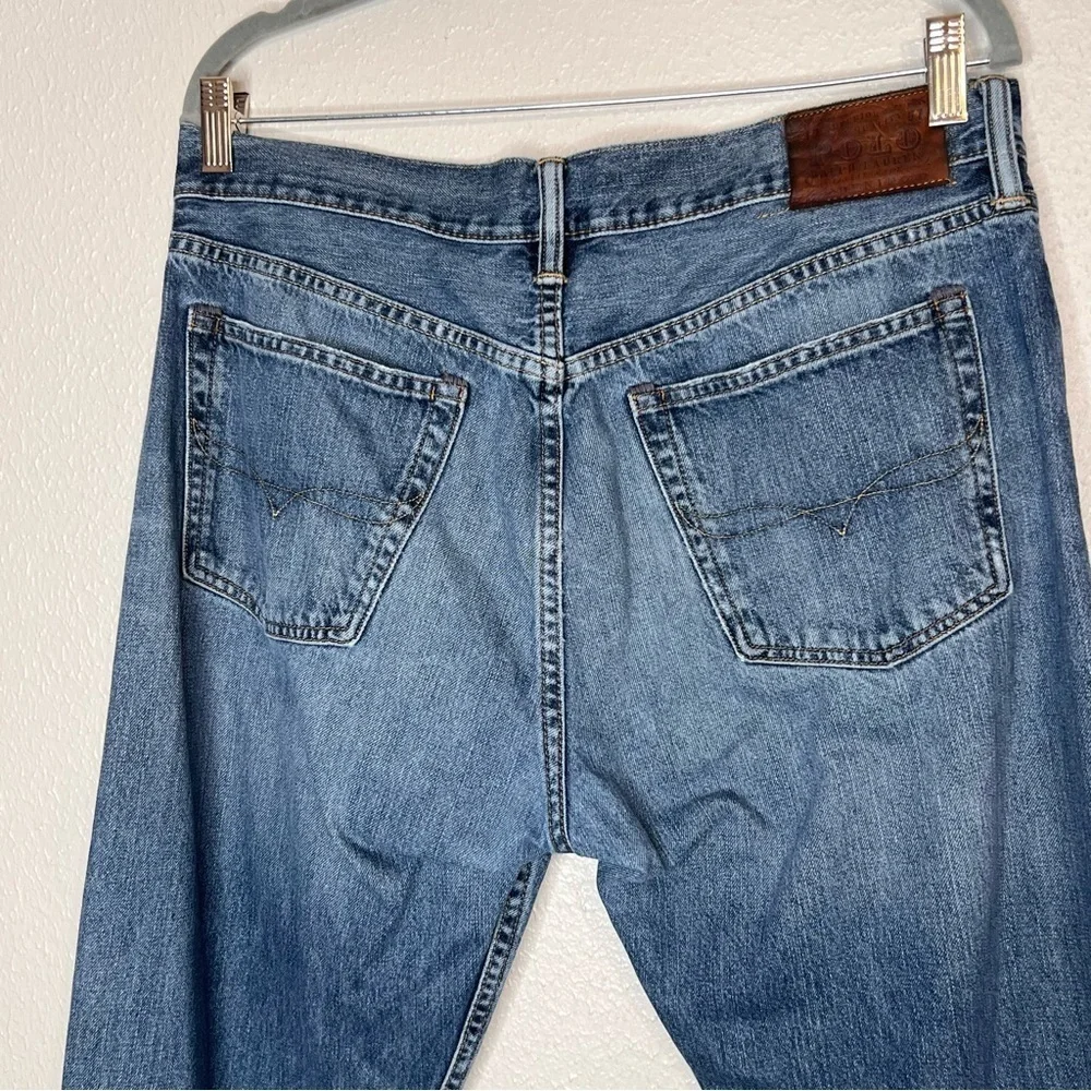Polo Ralph Lauren Jeans Mens 34x34 Blue Straight Leg Medium Wash Mid Rise Denim